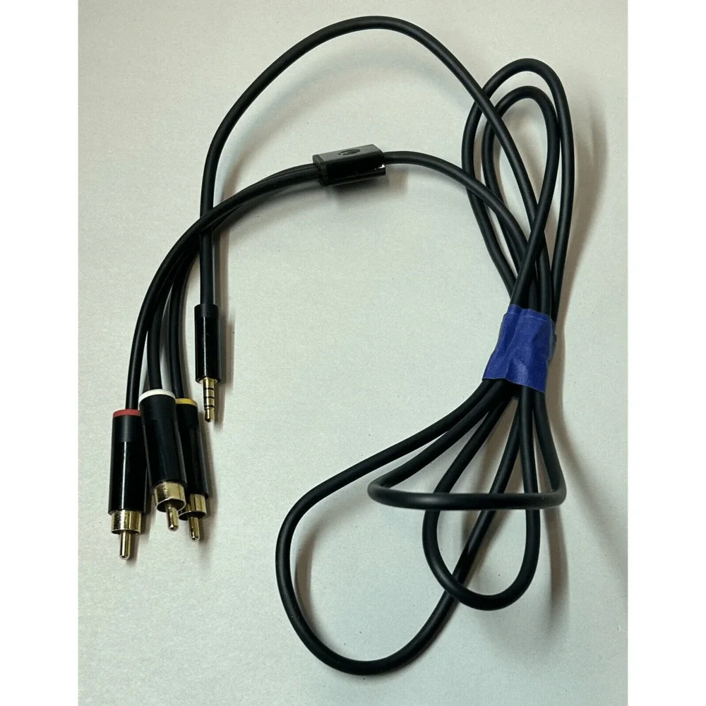 XBOX 360 AV Chord Authentic Microsoft Works Perfectly RCA Red Yellow White